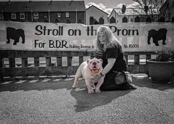 Allwyn Brown with the late Marshall the bulldog.