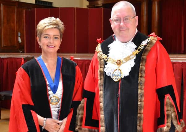 The new mayor of Lancaster, Robert Redfern, with deputy mayor Carla Brayshaw.