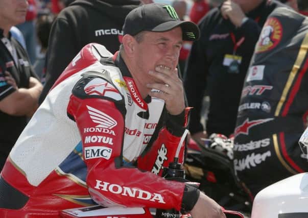 John McGuinness on the grid at the North West 200.