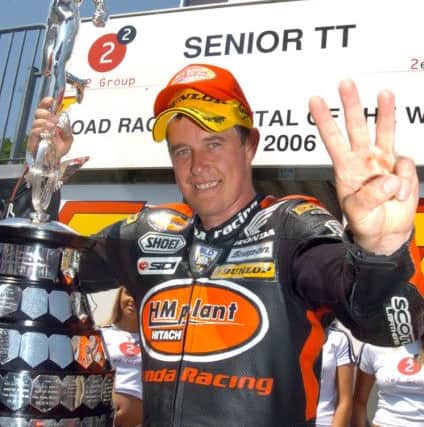 John McGuinness celebrates after winning the Senior TT back in 2006. Picture: Stephen Davison