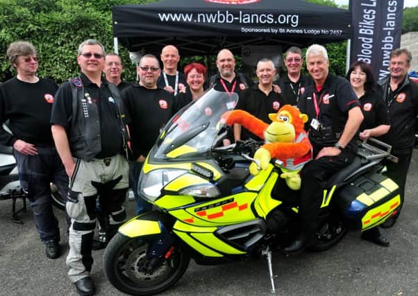 North West Blood Bikes members at a recent bike show.