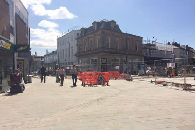 The Morecambe  town centre works are looking a lot more complete.