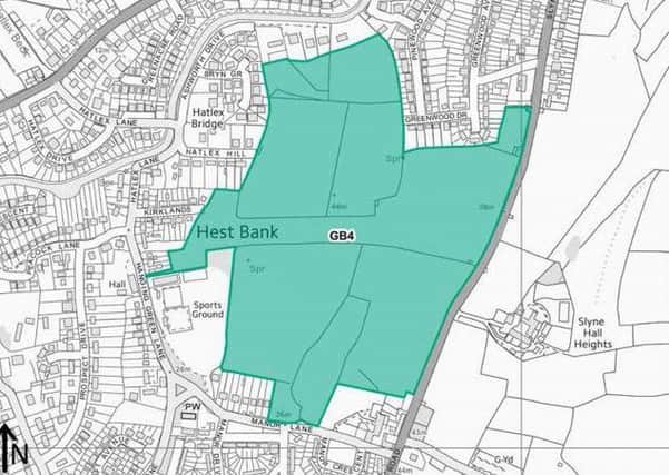 The land earmarked for homes in Hest Bank