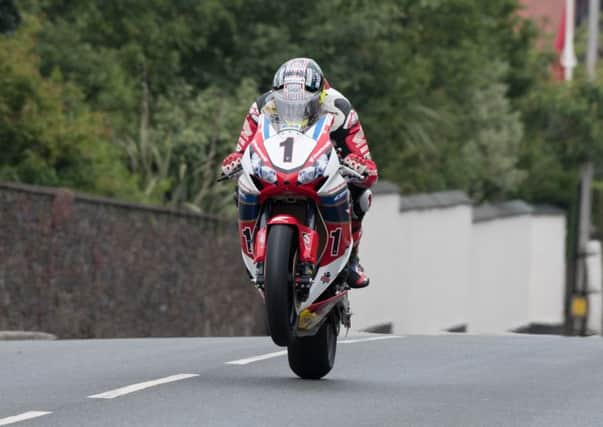 John McGuinness in action during the Senior TT. Picture: Tony Goldsmith