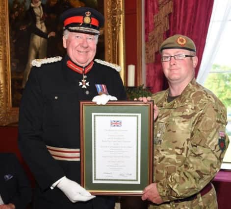 Sergeant Major Instructor William Barton, 41, was awarded Her Majestys Lord-Lieutenants Certificate of Merit, recognised as a laudatory honour throughout the Armed Services, in recognition of his service with Lancashire Army Cadet Force.