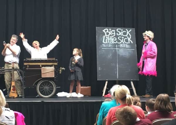 Morecambe schoolchildren enjoyed a comedy production teaching them how to use NHS services more appropriately.