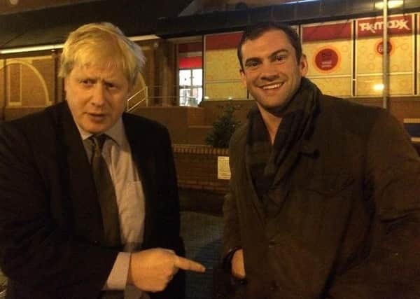 George Askew with Boris Johnson.