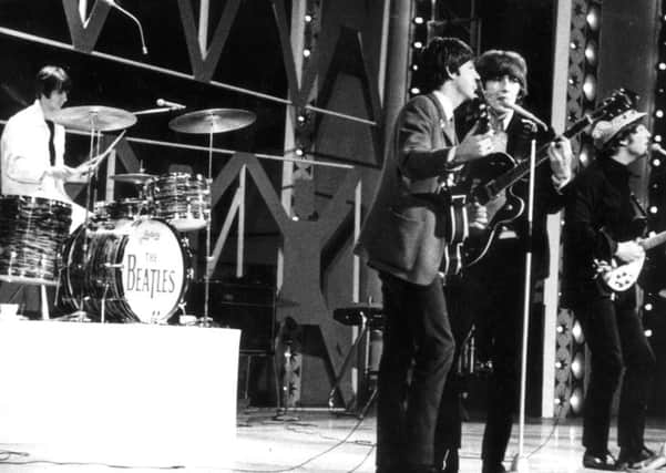 The Beatles on the  ABC Theatre stage during the Blackpool Night Out live Sunday TV programme July 20, 1964