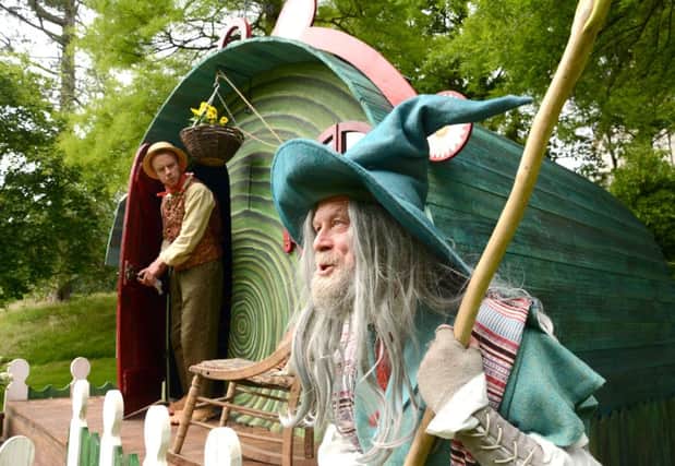 Gareth Cassidy as Bilbo Baggins and Russell Richardson as Gandalf in The Hobbit. Picture by Darren Andrews.