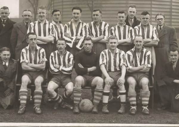 Wilf Cornthwaite, the teams centre forward, who was unable to play because of injury is

Lancaster Co-op 1938

kneeling far left on the front row.