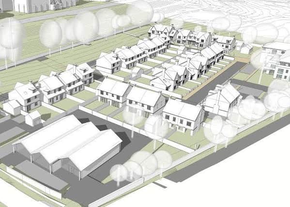 A computer generated image of the planned Moor Park development in Quernmore Road, Lancaster.