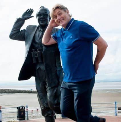 Comedy fan Mr Regal strikes the famous Eric Morecambe pose! Photo by Tony Knox.