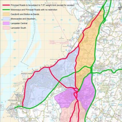 HGV restriction proposals. Lancashire County Council.