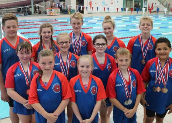 The young Lancaster swimmers who impressed in Blackpool.