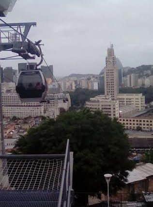 The view from the cable car summit station in Rio.