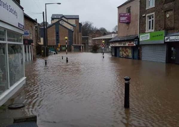 The flooding in Damside Street last December.