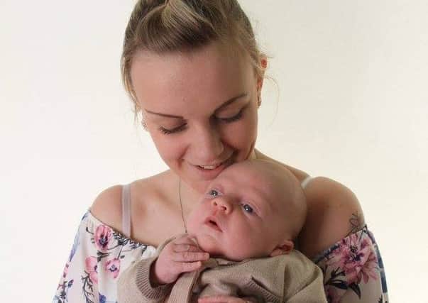 Chloe Davis from Lancaster with baby Jasper.
