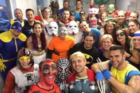 Gym members who took part in costume.