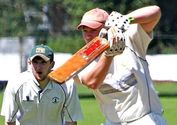 Batsman Andy Powers in action for Heysham.