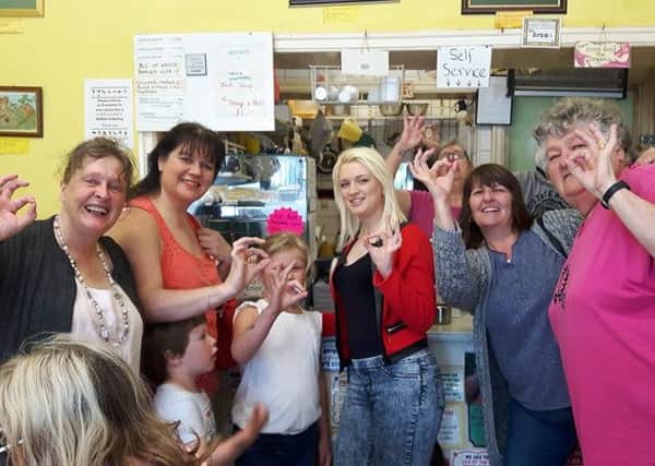 Staff and customers at Padiham's Central Cafe are supporting the ItsOkToTalk campaign (s)