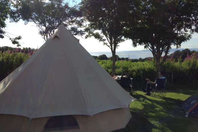 Our pitch at Culzean Castle campsite
