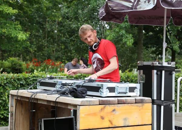 Shaun Foran, from Morecambe, during his DJ set.