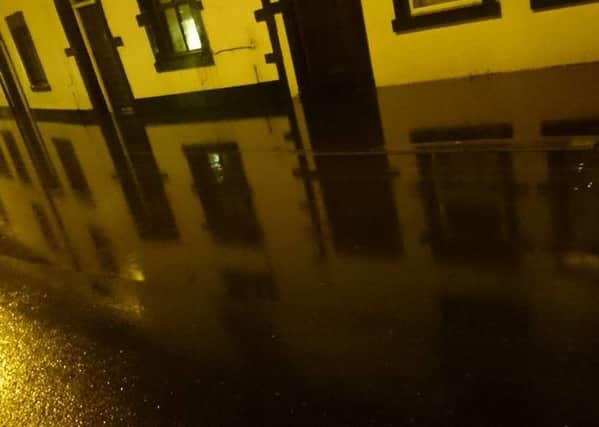 Flash flooding in Torrisholme in the early hours of Friday morning. Photo by Ryan O'Brien.