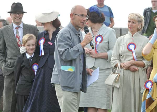 Vintage by the Sea Festival in Morecambe. Wayne Hemingway judging the vintage clothing competition in 2015.  PIC BY ROB LOCK 5-9-2015