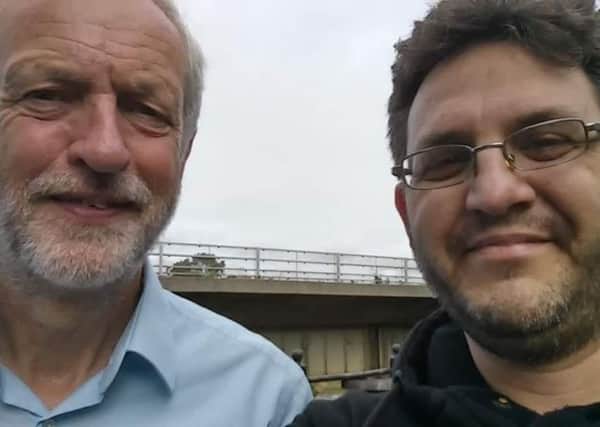 Jason Henderson with Labour Leader Jeremy Corbyn.