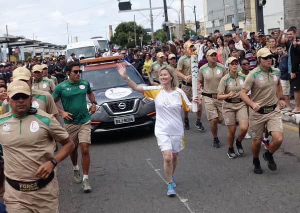 Karen Cunningham was selected to be an Olympic torch bearer.