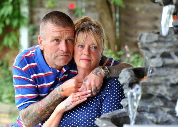 Photo Neil Cross
Tony and Julie Wiles are still coming to terms with the suicide of their son just over a year ago. A special memorial fountain has been built in the garden for their son Stevie