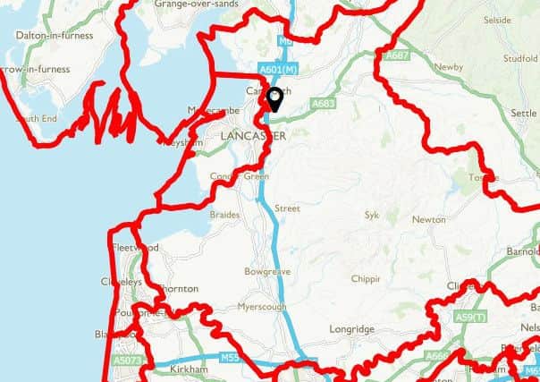 Proposed new constituency boundaries for Lancashire