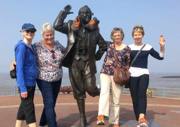 The National Osteoporosis Society members on Morecambe promenade.