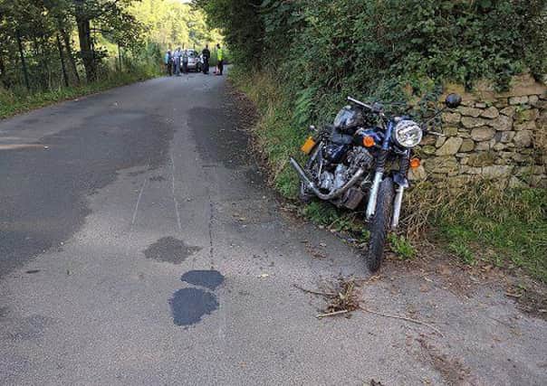 A biker suffered minor injuries in a crash on Shore Road, Silverdale. Picture: Lancs Road Police.