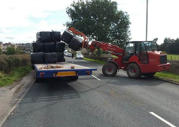 A broken down trailer caused traffic disruption in Galgate. Picture: Lancs Road Police.