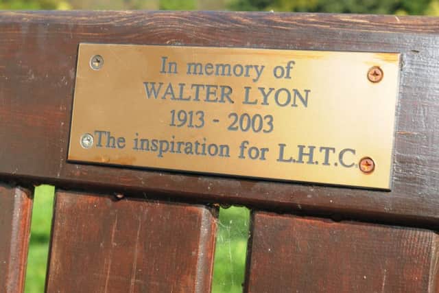 LANCASTER  19-09-16
The plaque on the bench in memory of Walter Lyon, the inspiration for LHTC
Staff celebrate the ten year anniversary of Littledale Hall Thearapeutic Community, LHTC, for addiction and recovery, Littledale, Lancaster.