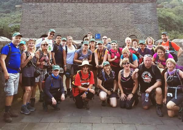 The China trek crew after day one in aid of St John's Hospice, in Lancaster.