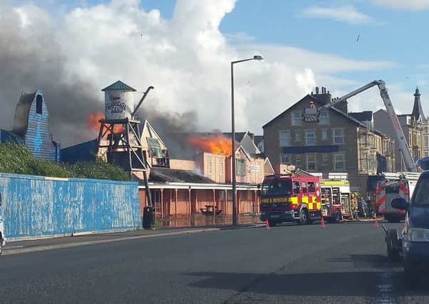 The former Ranch House pub in Morecambe set on fire on Friday night. Pic: Lancashire Police.