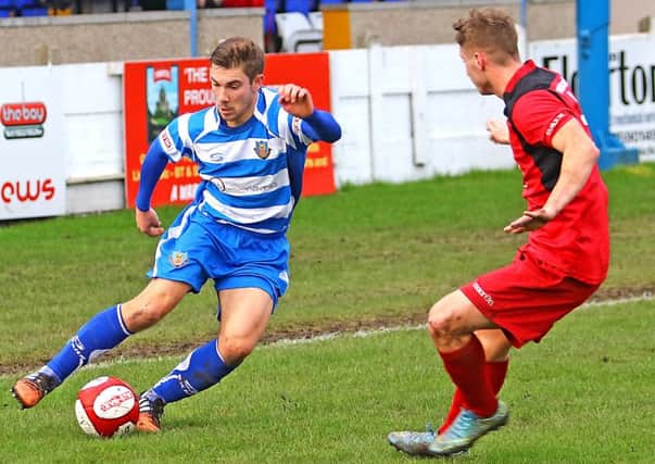 Ryan Winder was sent off on his return to Lancaster City on Saturday.