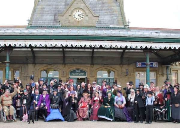 Steampunkers at A Splendid Day Out in Morecambe. Pictures by Martin Corelss.