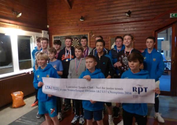 Lancaster Tennis Club held a presentation to celebrate the success of their three junior teams.