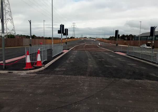 The junction of the new Bay Gateway road at Lancaster and Morecambe College