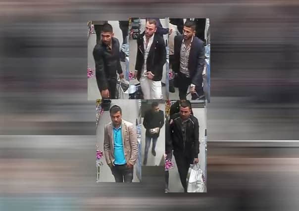 Police want to speak to these six men in connection with a shoplifting incident.