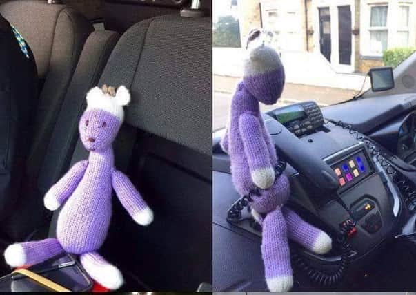 Do you know who Teddy belongs to? Morecambe Police have been taking him out on patrol with them.