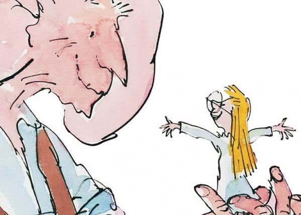 Sir Quentin Blake has given Silverdale Library group permission to use his illustrations, such as one pictured here of the BFG. Copyright Quentin Blake 2016, for Silverdale Library.