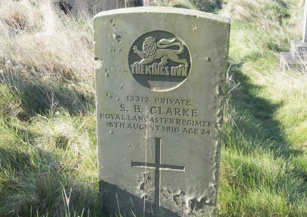 Kings Own Men grave at St Peter's Church graveyard in Heysham. Picture by Allan Hartley.