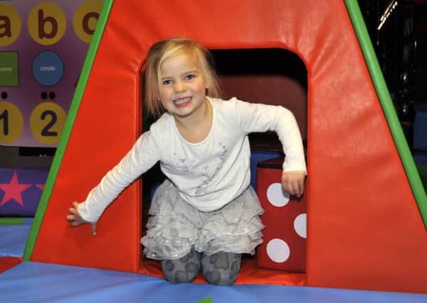 Mairi Everson, four from Bolton-le-Sands in the Energy Soft Play at Salt Ayre Sports Centre's new Indoor Kids Play Area