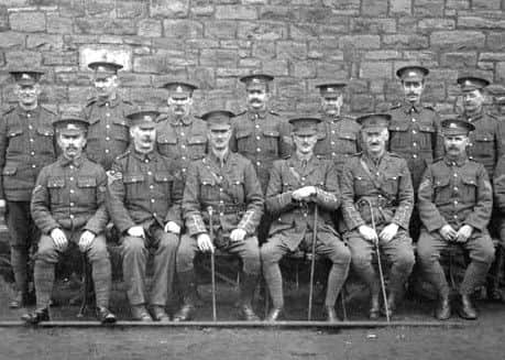 Senior officers who guarded the internment camp. Picture by the King's Own Royal Regiment Museum.