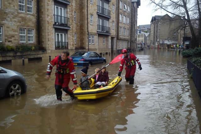 Susan Millward sent this photo of firemen giving her children a ride whilst evacuating the flats on lower St Georges Quay on Sunday.