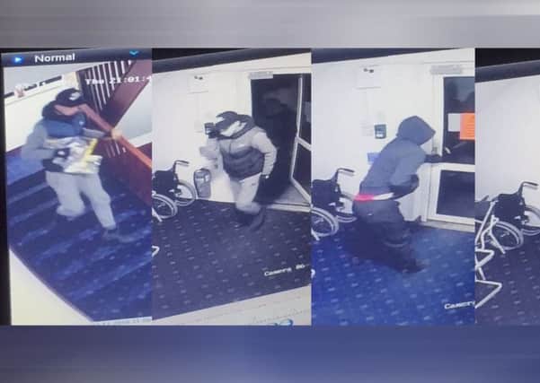 Police want to speak to these two people in connection with a burglary at a care home.